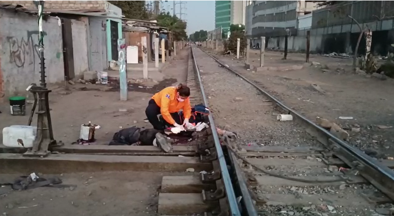 Tren le amputa el pie en la zona de Pueblo Quieto