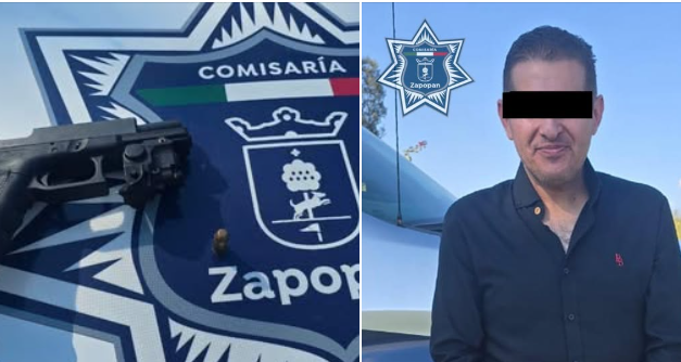 Lo agarran con pistola en el panteón