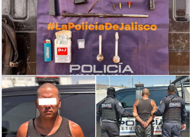 🚨 Cae hombre armado con pistolas hechizas y crystal en Tlajomulco