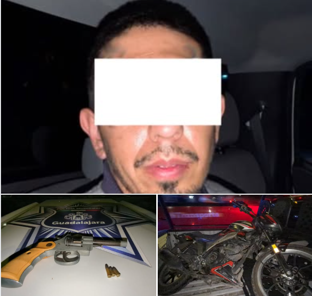 Motociclista armado cae en Oblatos